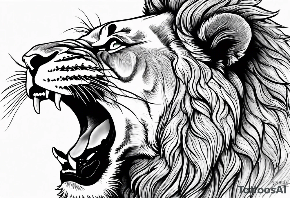 hari singh nalwa rips lion mouth tattoo idea