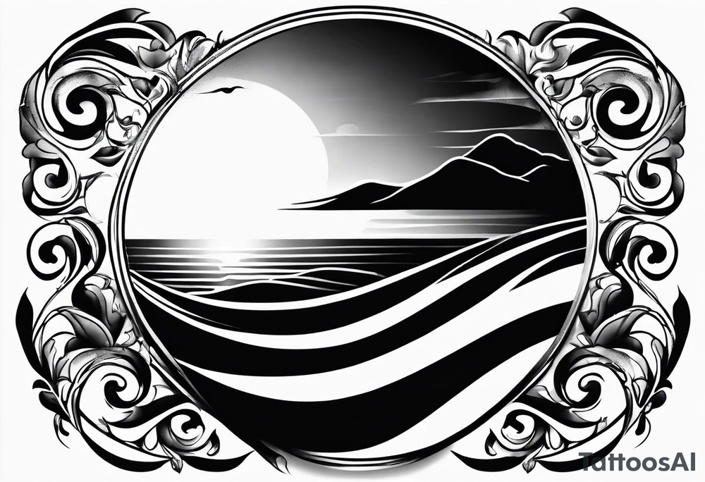 Sunset curve tattoo idea