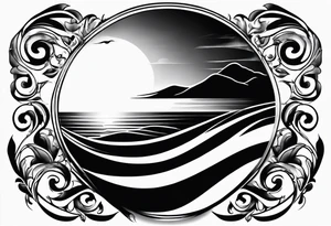 Sunset curve tattoo idea