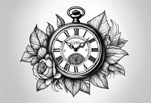 Pocketwatch faded tattoo idea
