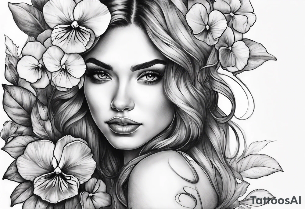 Violets tattoo idea