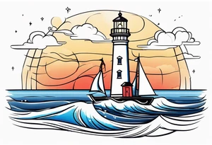 sailor joe lighthouse tattoo idea