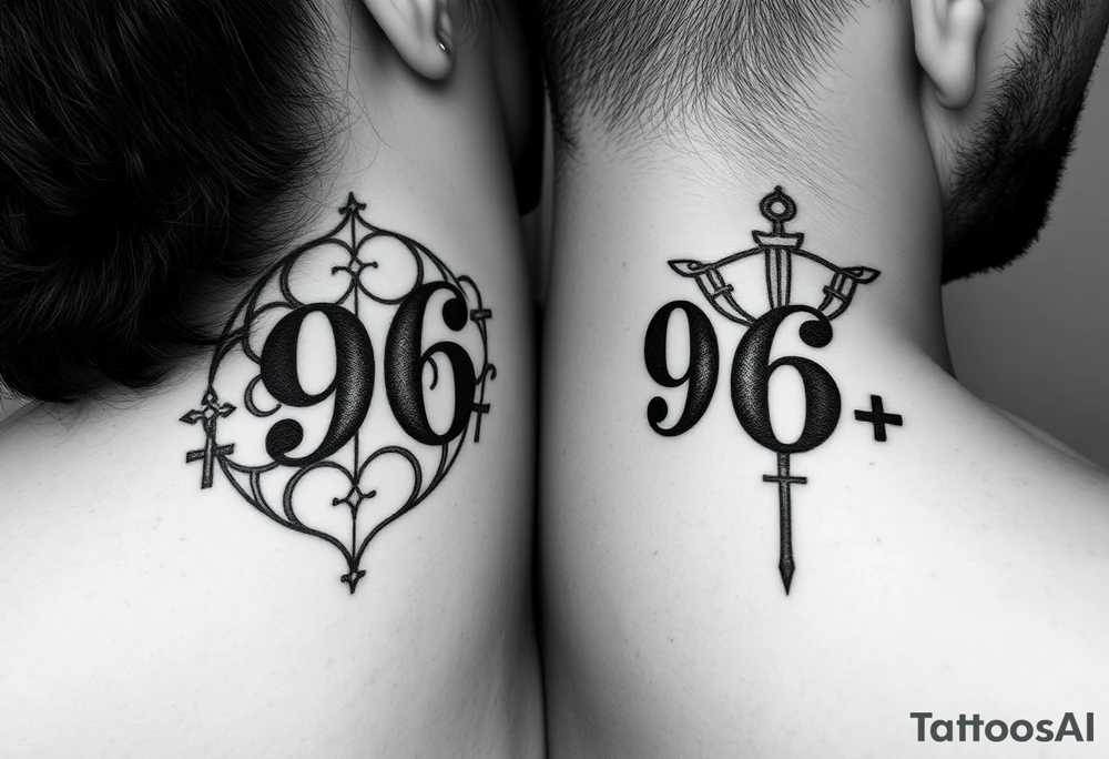 Best friends trying to stay positive even though both are at crossroads numbers 996 one is a Virgo and other is a sagittarius like smaller tattoos tattoo idea