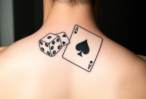 Win some lose some with dice and ace of spades tattoo idea