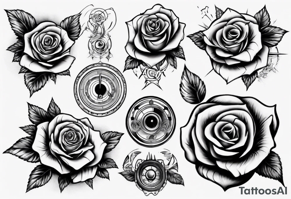 speaker rose tattoo idea
