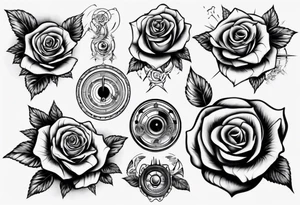 speaker rose tattoo idea