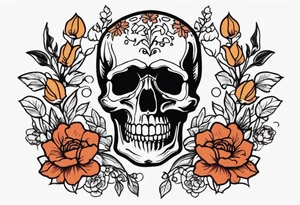 human skeleton

old school vintage simple traditional design surrounded by vintage flowers


bold color simple tattoo idea