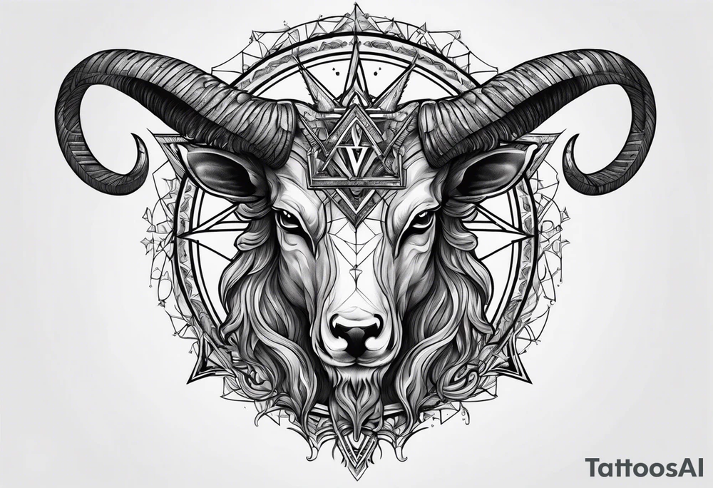 Dark, baphomet, dead tattoo idea