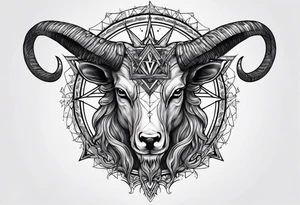 Dark, baphomet, dead tattoo idea