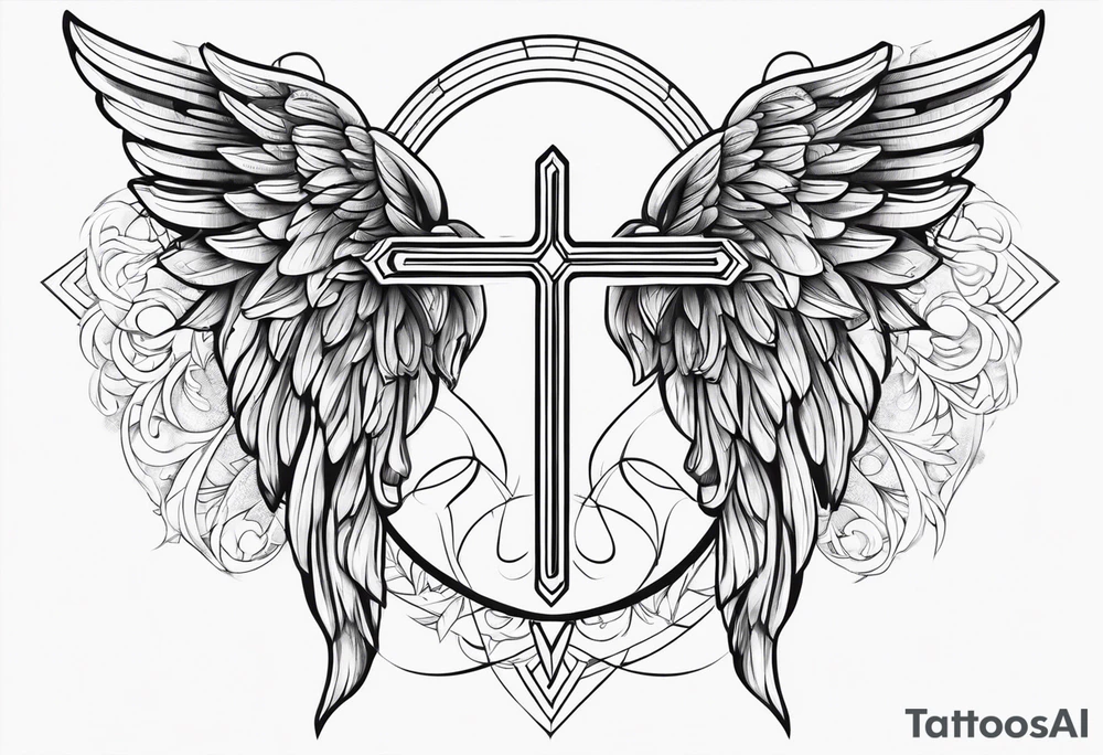 Cancer ribbon, angel, tattoo idea