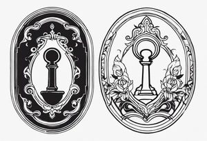 Vintage Keyhole Mystery tattoo idea