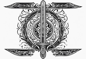 Valhalla fire sword tattoo idea