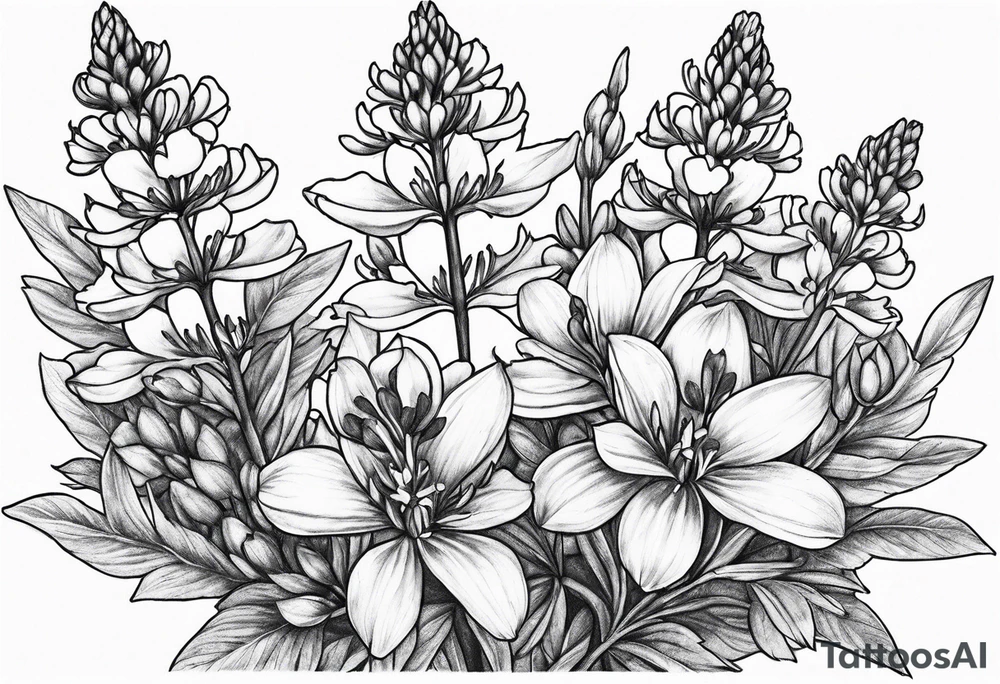 Bluebonnets tattoo idea