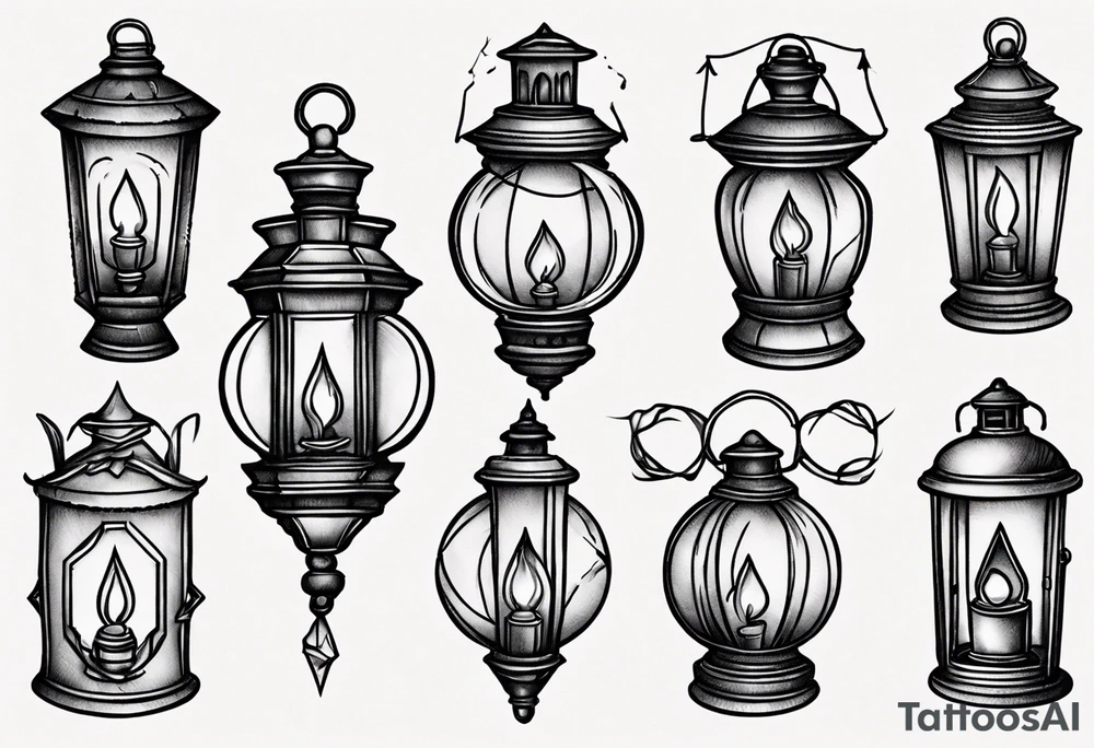 Lantern tattoo idea