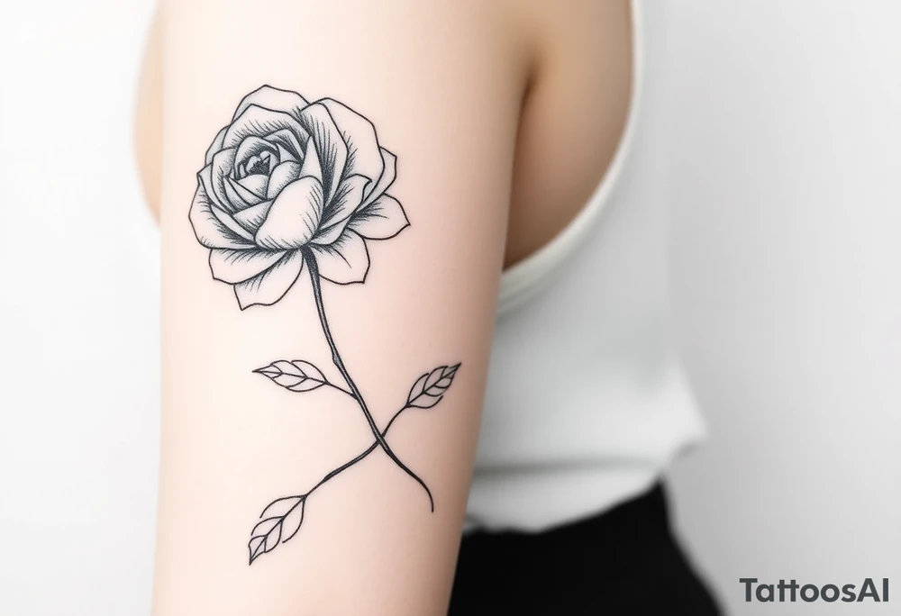 rose and chrysanthemum tattoo idea