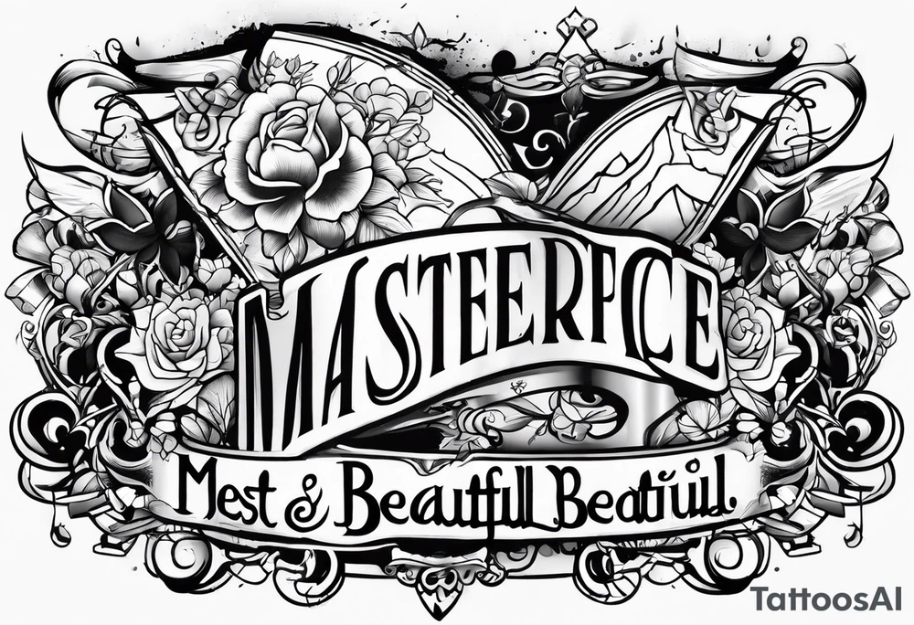 show me beautiful text box tattoo idea