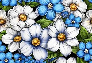 Forget me not flowers tattoo idea