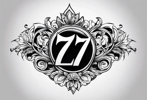 Number 7 tattoo idea
