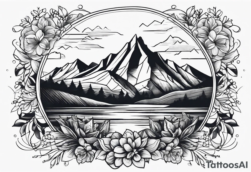 , mountains, food, music, dance tattoo idea