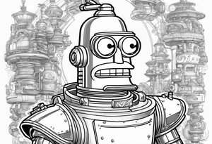 Futurama Bender Fry's that where he says fuck you tattoo idea