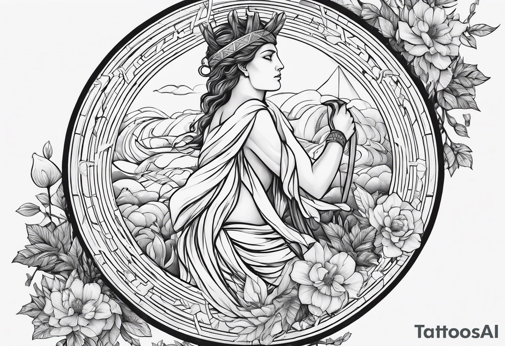 Something to do with greek god
and the month of august tattoo idea