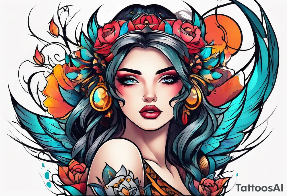 Abstract sleeve tattoo tattoo idea