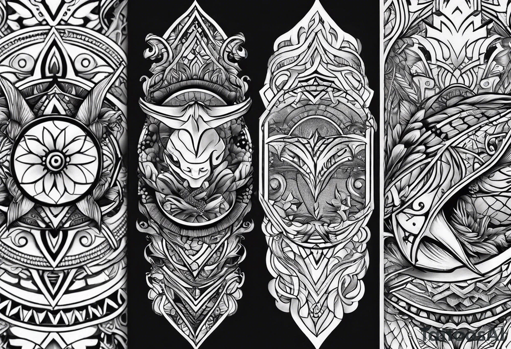 Arm band with manta ray tattoo idea