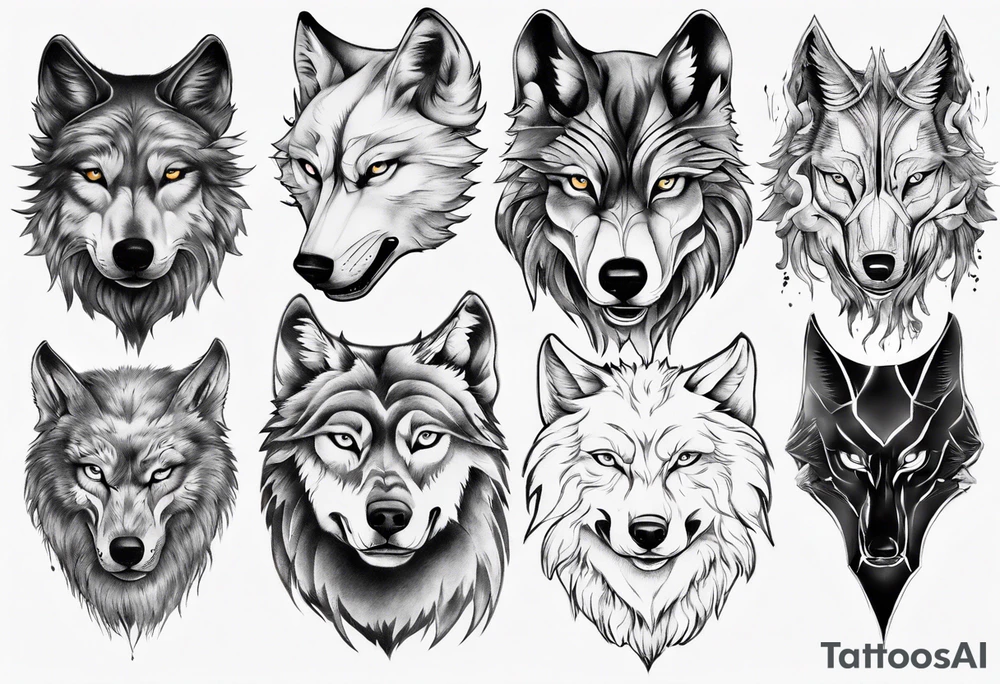 Wolf sleeve tattoo idea