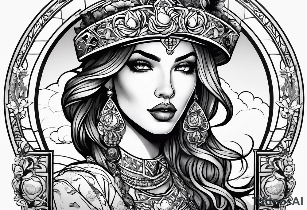 The fool tarot character as a woman tattoo idea