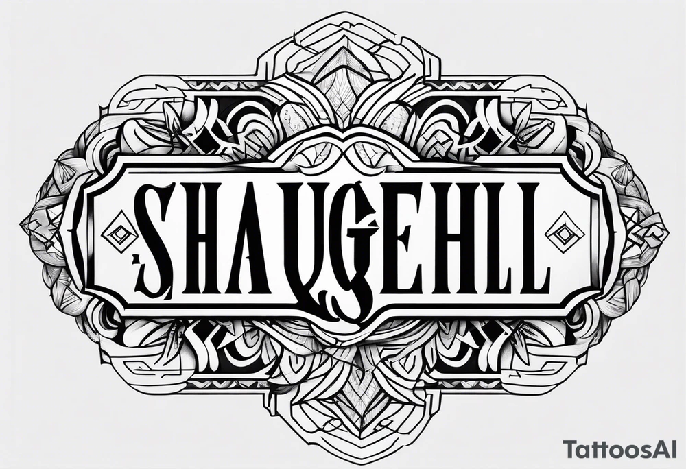 Fonts for name Shaqueill tattoo idea