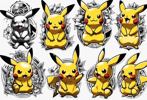 Pikachu pokemon tattoo idea