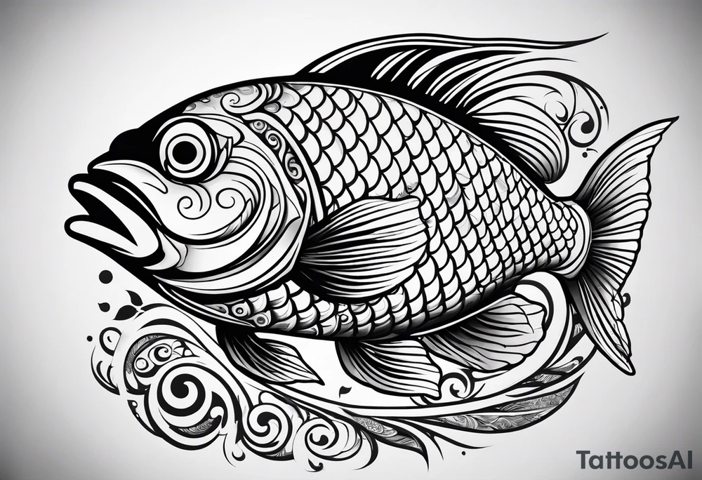 pretty fish tattoo idea
