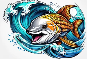 ocean wrap tattoo idea
