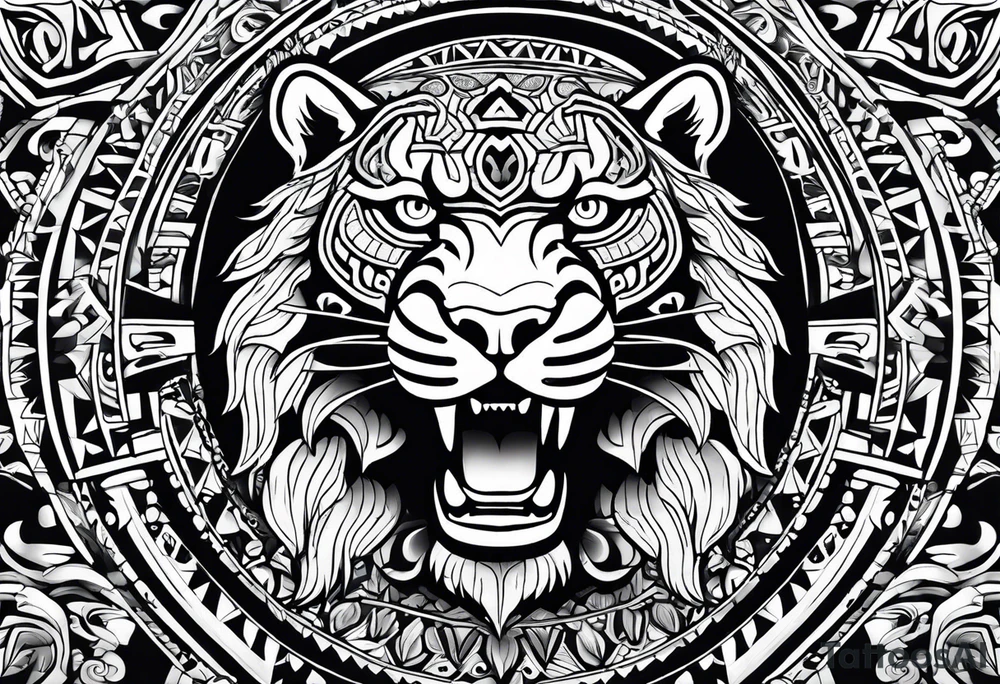 Aztec jaguar tattoo idea