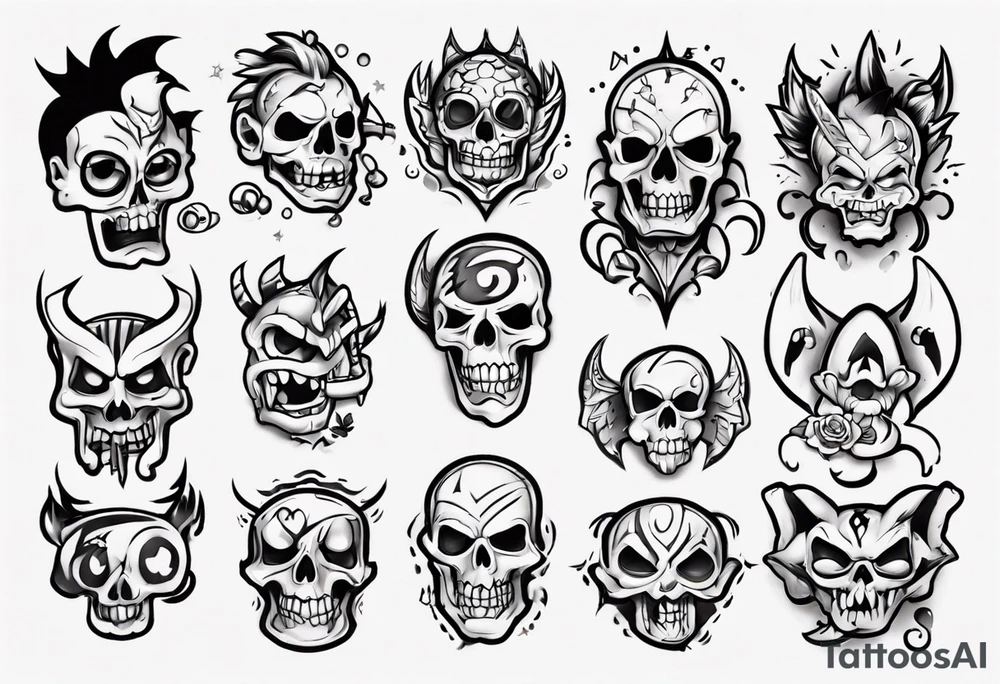 cartoon tattoo idea