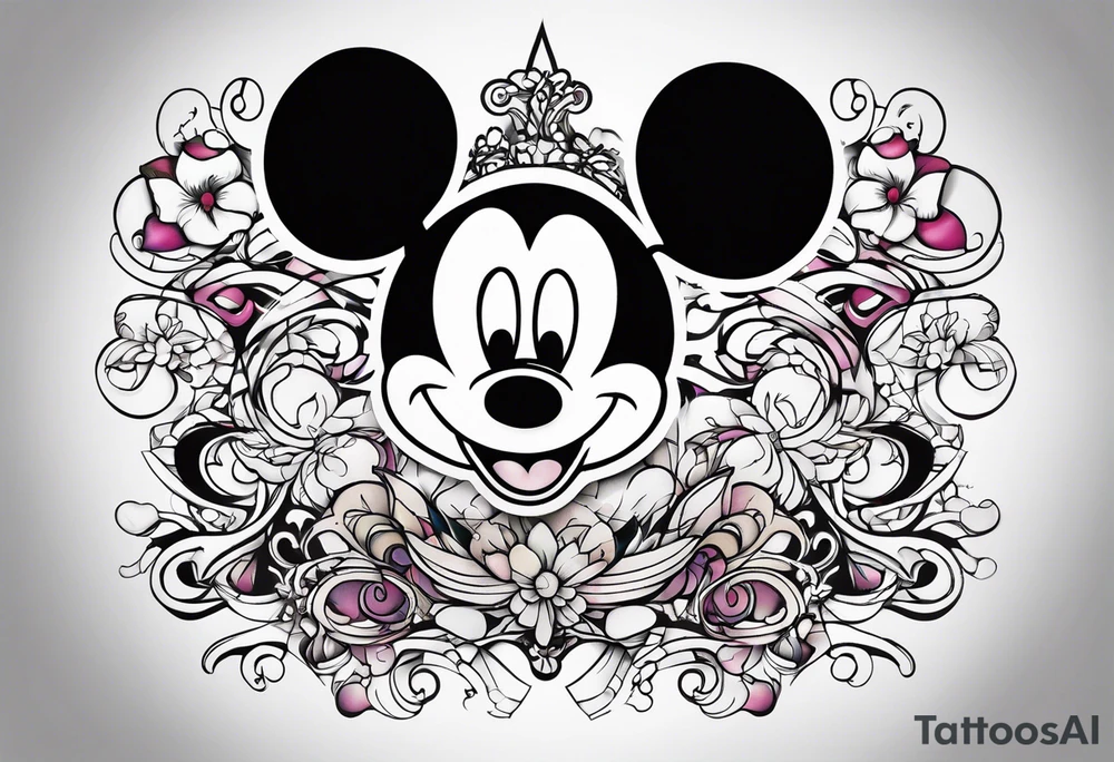 Mentally insane mickey mouse tattoo idea