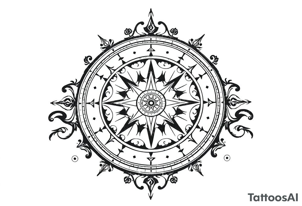 Sundial on the ground tattoo idea