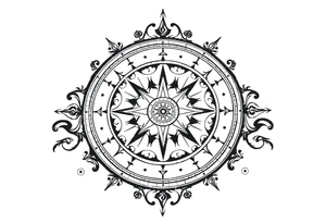 Sundial on the ground tattoo idea
