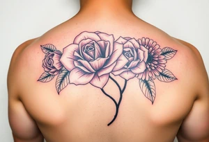 Rose and Chrysanthemum tattoo tattoo idea