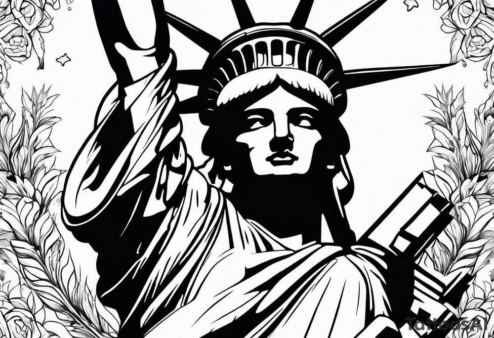 Statue of liberty tattoo idea