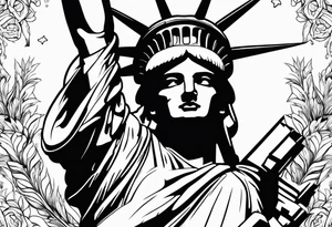 Statue of liberty tattoo idea