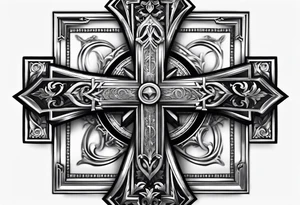 Cross with Roman numeral Jan 18 2023 tattoo idea
