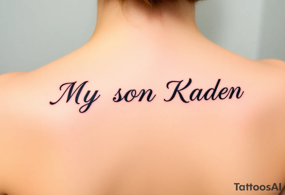 My son Kaden tattoo idea