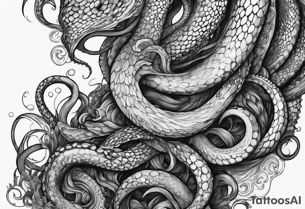 mass of tentacle tattoo idea