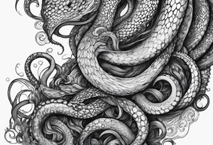mass of tentacle tattoo idea
