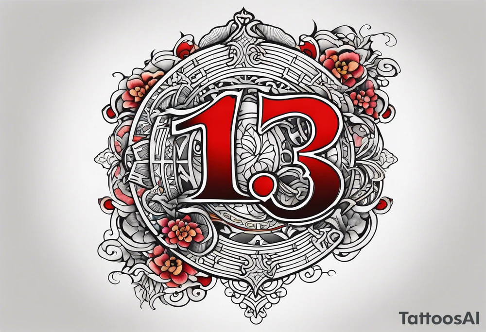 number "13" tattoo idea