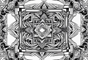 Fractal square tattoo idea