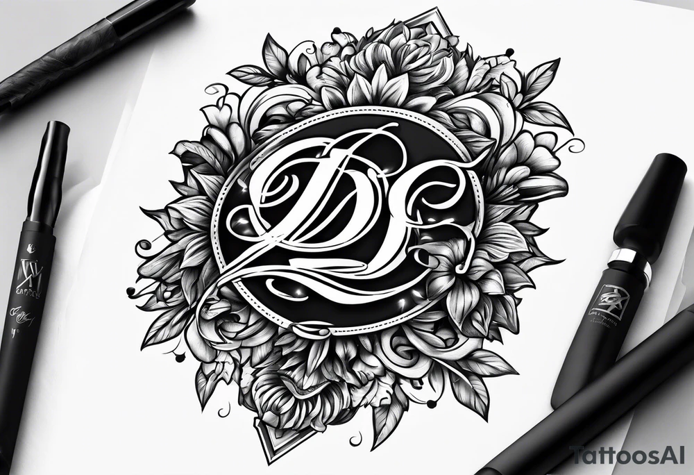 DLC initials together tattoo idea