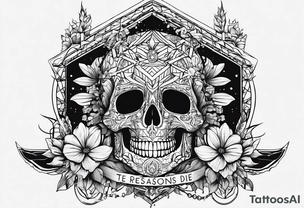 I want a tattoo that says reasons to live, give reasons to die tattoo idea