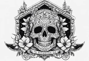 I want a tattoo that says reasons to live, give reasons to die tattoo idea